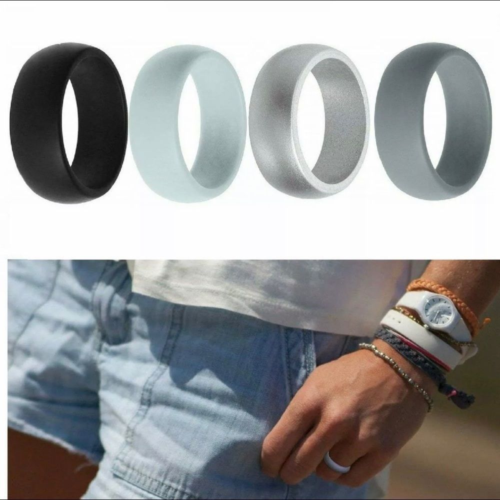 4-Pack Silicone Wedding Ring